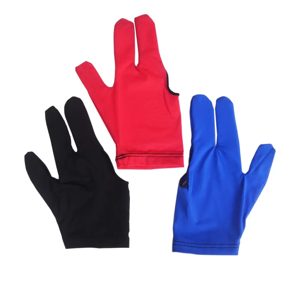 

3 PCS Absorbent Billiard Gloves Billiard Accessory Three Fingers Cue Sport Glove Left Right Hand Billiard Cue Glove