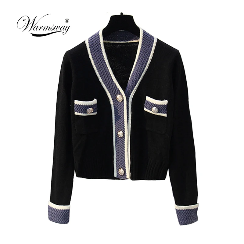 Well made Coarse wool knit  cardigan 2018 Autumn Winter Hit Color V-neck Single Breasted Knit Coat Women Casual Sweater C-208