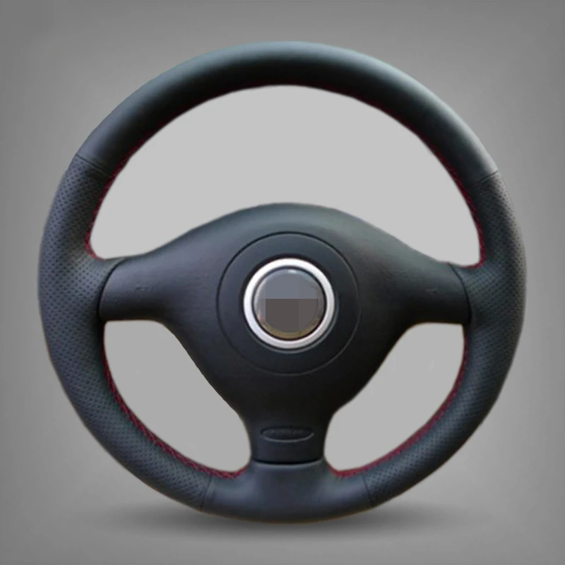 Черный чехол из натуральной кожи для Volkswagen VW Golf 4 Passat B5 1996 2003 Seat Leon 1999 2004 Polo 2002|car