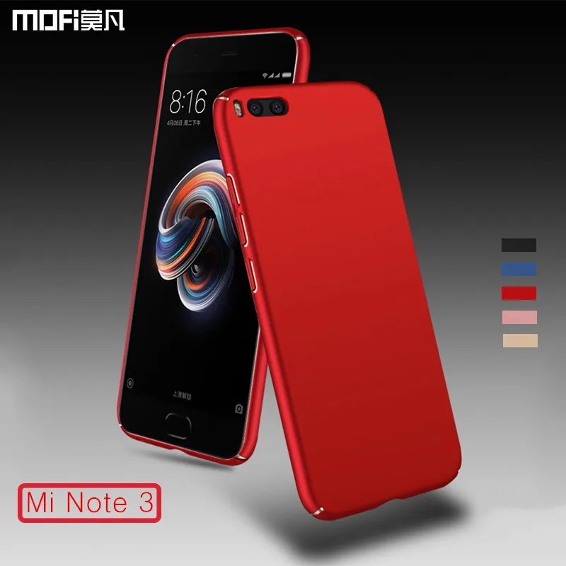 Para xiaomi mi nota 3 caja de la PC trasera dura de la cubierta para xiaomi nota 3 caso MOFi mi note3 cubierta delgada sólida simple capa coque funda 5.5\