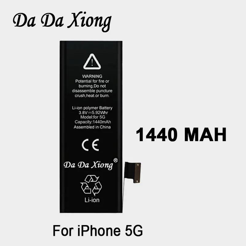 10 шт. Da Xiong аккумулятор для Apple iPhone 5 5G 1440 мАч реальная емкость замена батареи