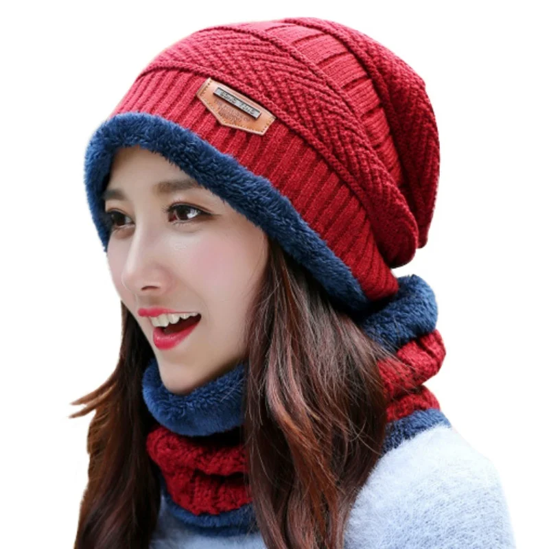 Winter Unisex Hats Caps Slouch Warm Hat Festival Unisex Cap Solid Color