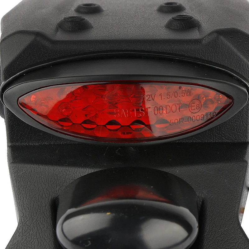 

LED Light ABS Plastic Black Universal Motorcycle Fender Mudguard Brake