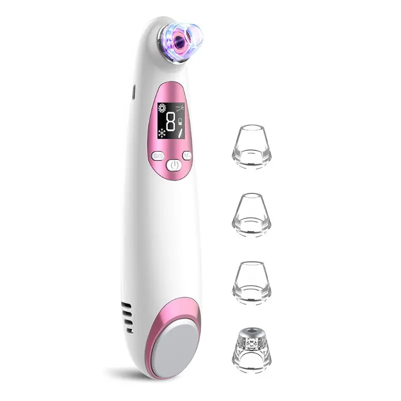

4 Head Hot And Cold Temperature Control Pore Blackhead Remover Electric Facial Deep Cleaning Rechargeable Acne Multifunctional
