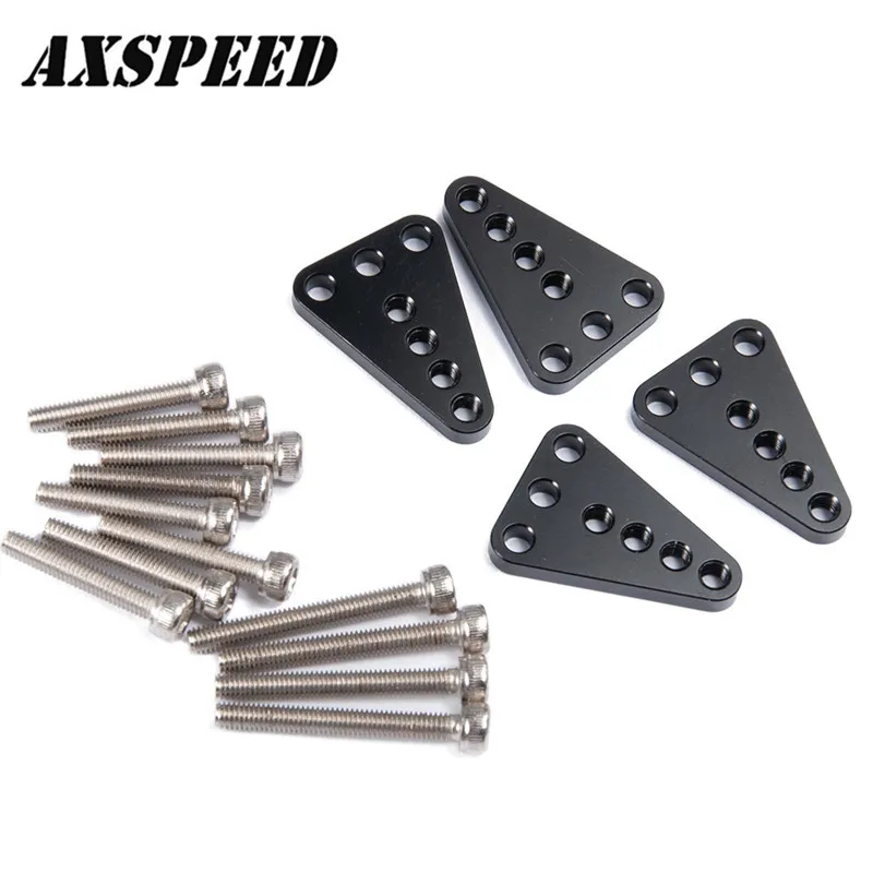AXSPEED 4 шт./компл. Черный Серебристый сплав электрошок комплект для AXIAL SCX10 1/10 RC Crawler