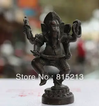 

wang 00085 Chinese Tibet Buddhism Bronze 4 Arms Ganapati Ganesh Lord Ganesha Buddha States