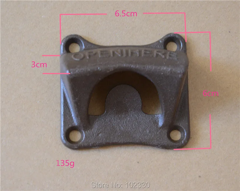 100 шт./партия, металлическая настенная панель крепления с 4 отверстиями, пивная бутылка содовой крышкой, кухонное приспособление-открывашка с винтами,, ZA1017