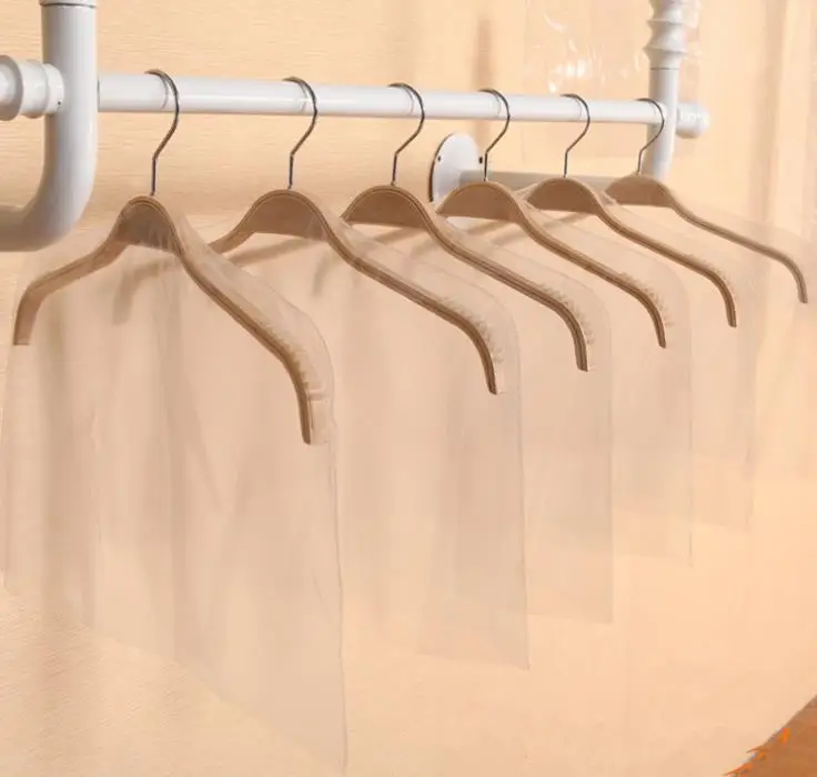 100 pcs واضح البلاستيك PVC الاطفال الأطفال الملابس غطاء غبار قميص سترة حقيبة ملابس التخزين حامي SN341