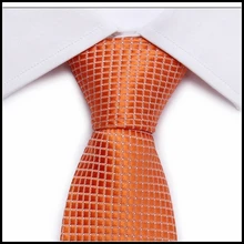 L10024 8 2017 fashion men necktie neck tie man champagne Patriotic Tartan Plaid Skinny Tie ties