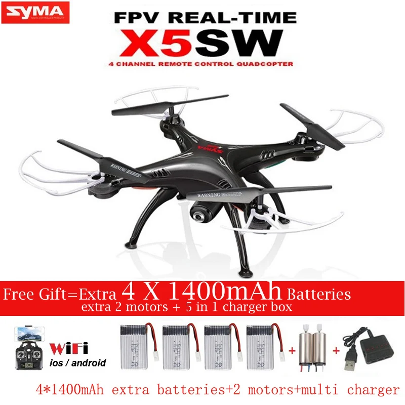 SYMA X5SW X5SW 1 FPV RC font b Drone b font 2 4G 6 Axis Quadcopter