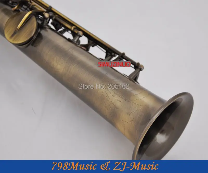 Красный античный Сопрано-саксофон Bb key to High F& G key-2 Neckes
