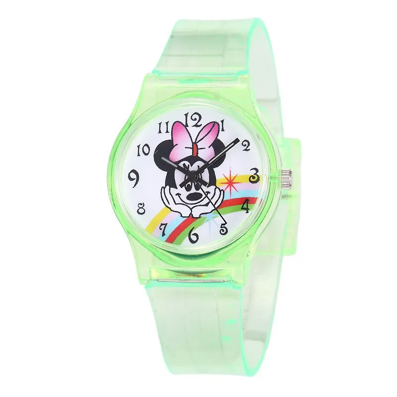 Мышь спортивные детские часы рисунок «Hello Kitty» дети мультфильм наручные часы Силиконовые 50 м Водонепроницаемый моды кварцевые часы