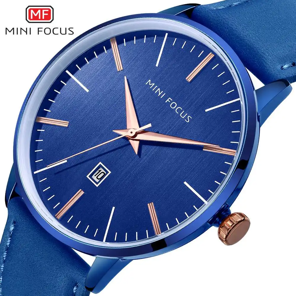 Мини фокус новые мужские Бизнес Кварцевые часы для мужчин лучший бренд класса люкс аналоговые часы мужские синие кожаные спортивные часы relogio masculino