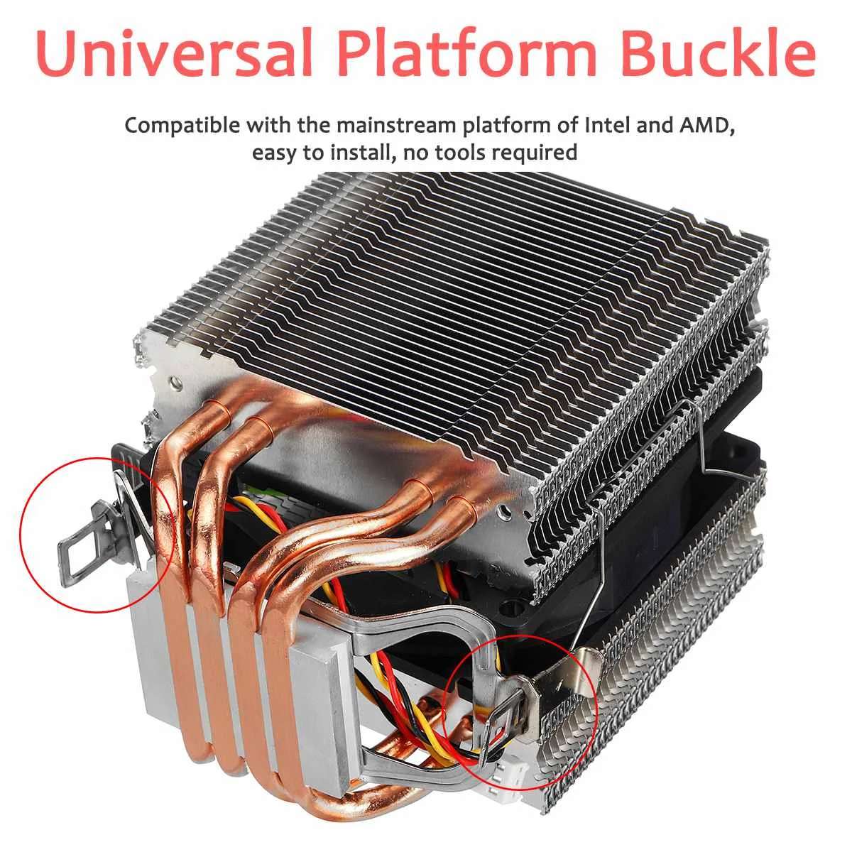 Двойной для настольных компьютеров, Процессор Кулер 4 теплопроводов холодильник 3pin радиатор тихий вентилятор охлаждающий вентилятор кулер для Intel LGA 775/1150/1151/1155/1156/1366 AMD