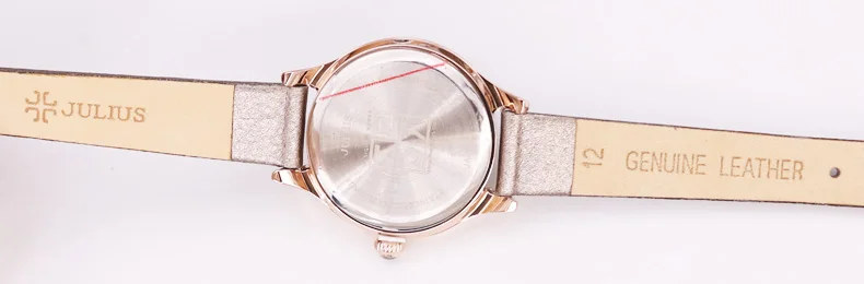 Перламутровые женские часы Япония Кварцевые элегантные модные часы браслет из натуральной кожи часы девушки подарок на день рождения Julius Box