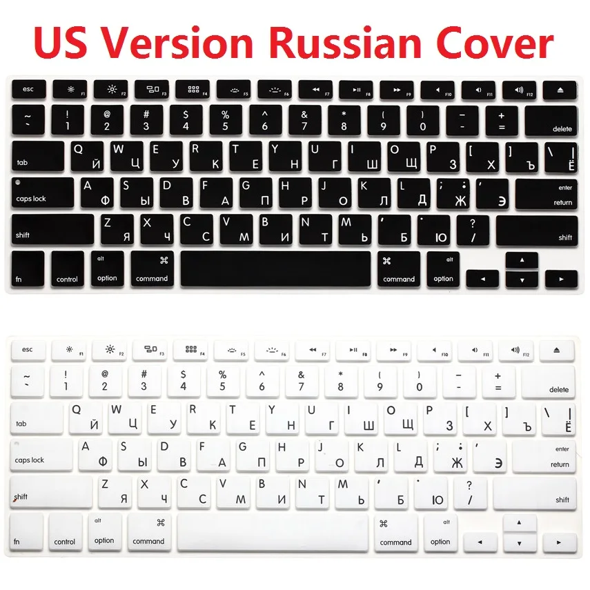 Защитная силиконовая для компьютерной клавиатуры Macbook Air Pro Retina 13 15 русская версия