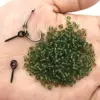 Hyaena-accesorios de pesca con ganchos, 50 Uds., tope de cebo, aparejo para el pelo marrón, negro, verde claro, Boilies, equipo de pesca de carpa ► Foto 2/6