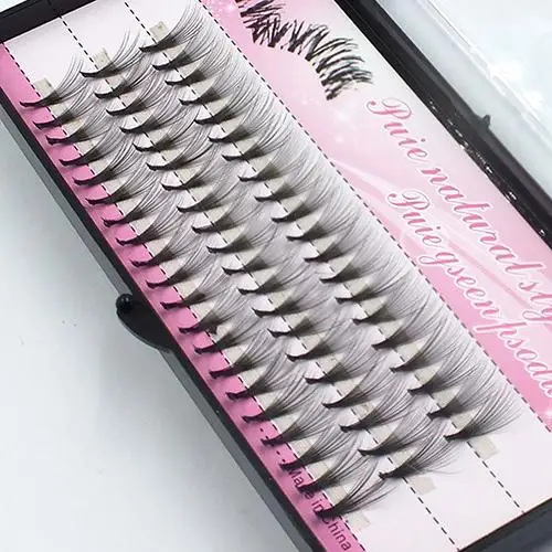 

6/8/9/10/11/12/14mm 60 Pcs False Eyelashes Professional Makeup Natural Clusters Eye Lashes Grafting Fake Eyelashes Extension