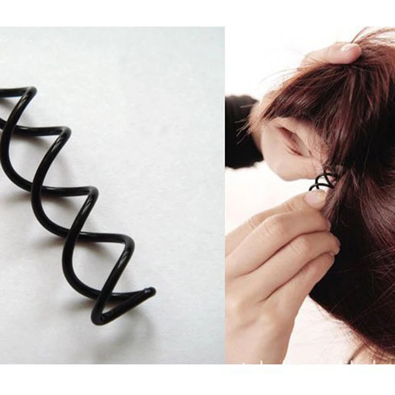 

10Pcs/lot Spiral Spin Screw Bobby Pin Hair Twist Braiders Barrette Black Hairpins Hair Braider Styling Accessories