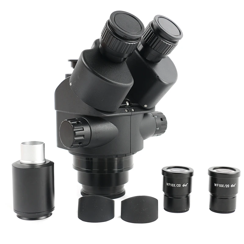  2019 3.5X 7X 45X 90X Industrial Lab Simul-focal Stereo Microscope Trinocular Microscope Set For PCB