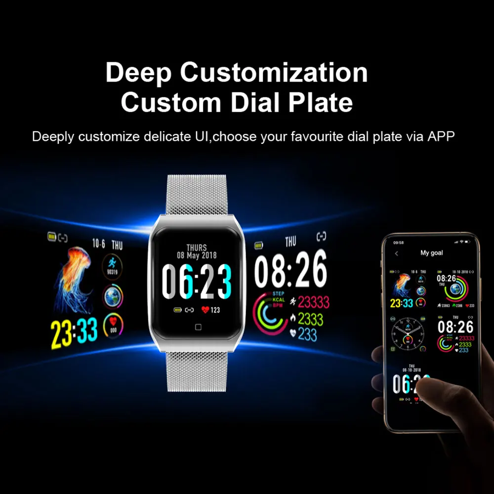 

Smart Bracelet Band With Heart rate Monitor Blood Pressure F9 Fitness Tracker Smart Watch monitoring watch Bracelet Wristband