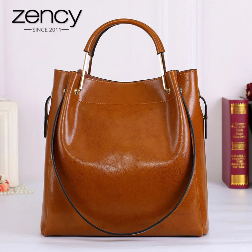 Zency Fashion Brown 100% Genuine Leather Women Handbag Simple Travel Tote Bag Large Capacity Lady Shoulder Bags Crossbody Purse
Zency Fashion Brown 100% Genuine Leather Women Handbag Simple Travel Tote Bag Large Capacity Lady Shoulder Bags Crossbody Purse
