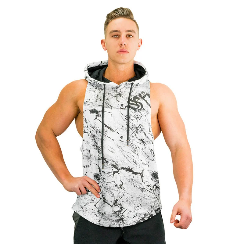 Men sleeveless Hoodies Camouflage Tank top (4)