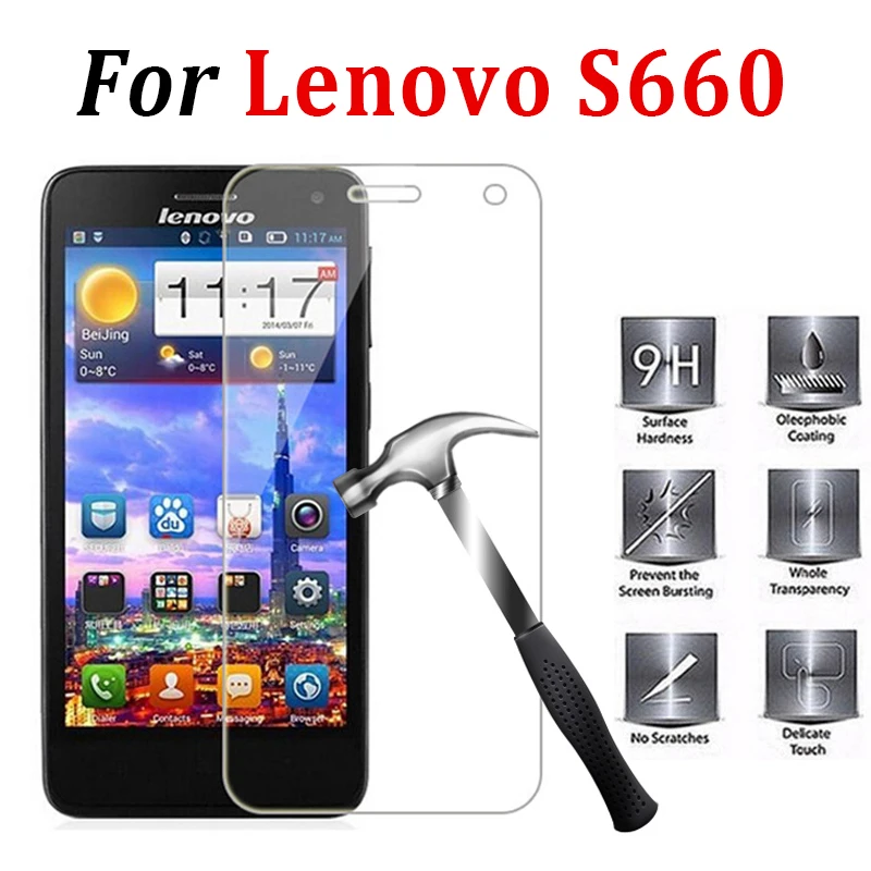 

For Lenovo S660 Glass On S 660 Protective Tempered Glas S668T Screen Protector Cover Film For Lenovo 660S Protction 2.5D 9H Film