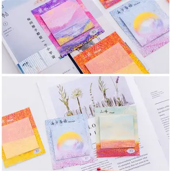 

30 Sheets/pack Cute Kawaii Painting Creative Memo Pad Sticky Notes Memo Notebook Stationery Paper Stickers Office School Supplie
