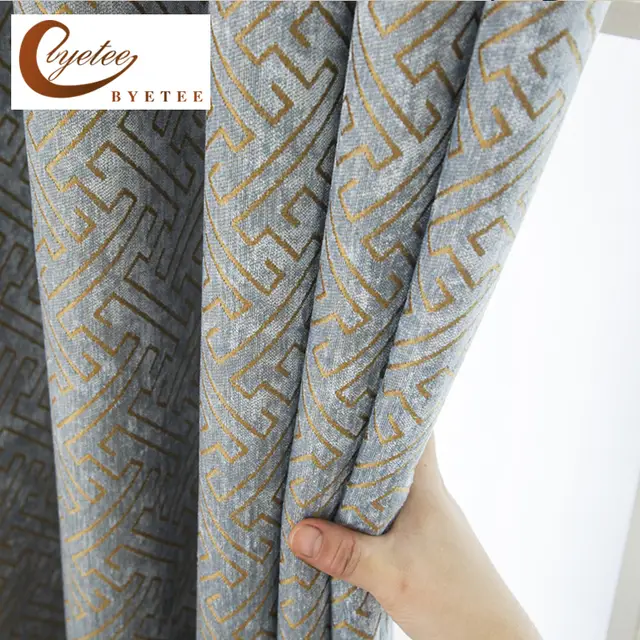 Online Shop Byetee Modern Window Curtain Fabrics Jacquard