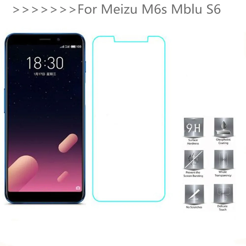 Для Meizu M6s Glass закаленное защитное стекло для экрана Ультра прозрачное тонкое 5 7