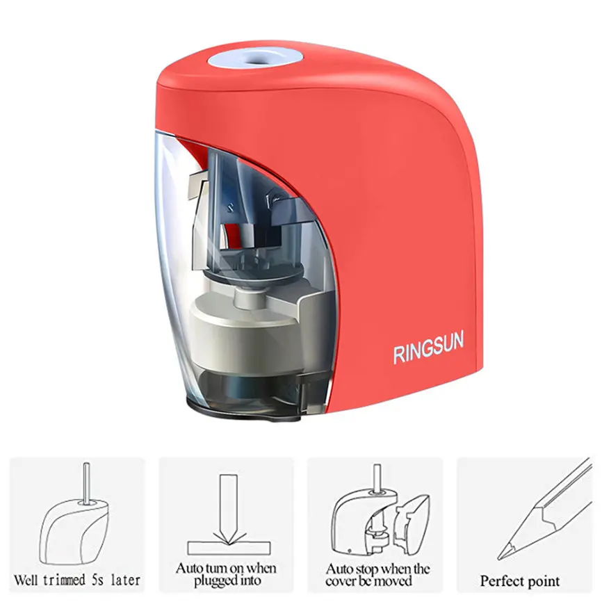 

USB Electric Pencil Sharpener Auto Durable Portable School Classroom Home Office Dropshipping July#4