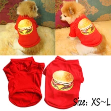 Новая Модная хлопковая собачка на весну и лето, футболка в стиле гамбургера, плюшевый гость