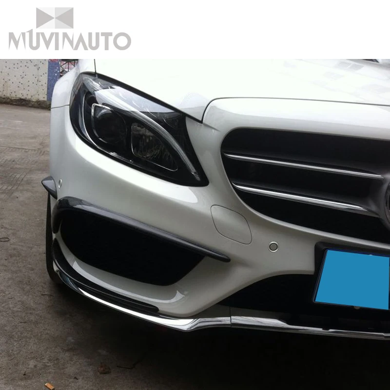 Для Benz C klasse w205 carbon faser luft messer nebelscheinwerfer luft messer C200C260C180 Передняя полоса ветер messer