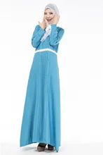 2016 Adult Broadcloth Polyester Top Fashion Lotus Islamic Abayas Abaya Ropa Mujer Muslim Fold Women Dress frees hippingW156