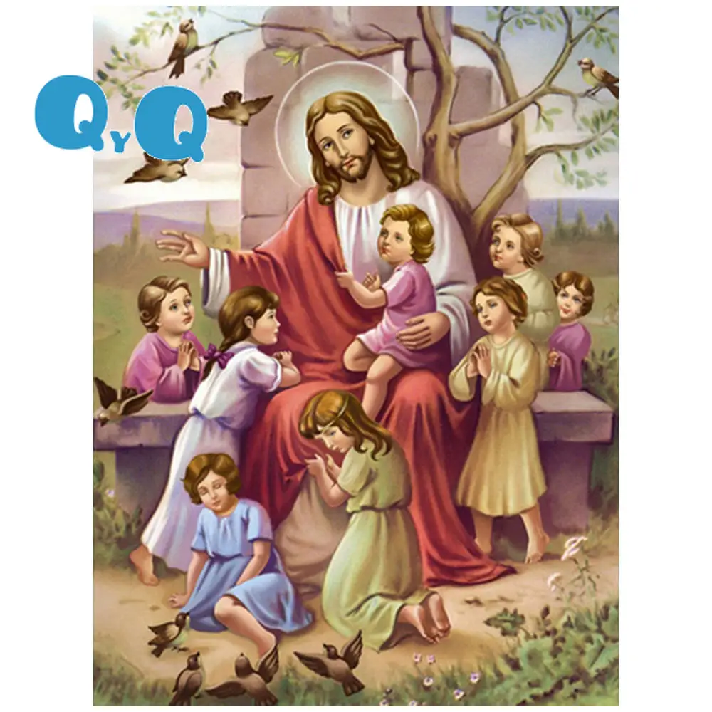 

5D full DIY diamond painting religious Jesus figures embroidery cross stitch rhinestone mosaic decor wall sticker christmas gift