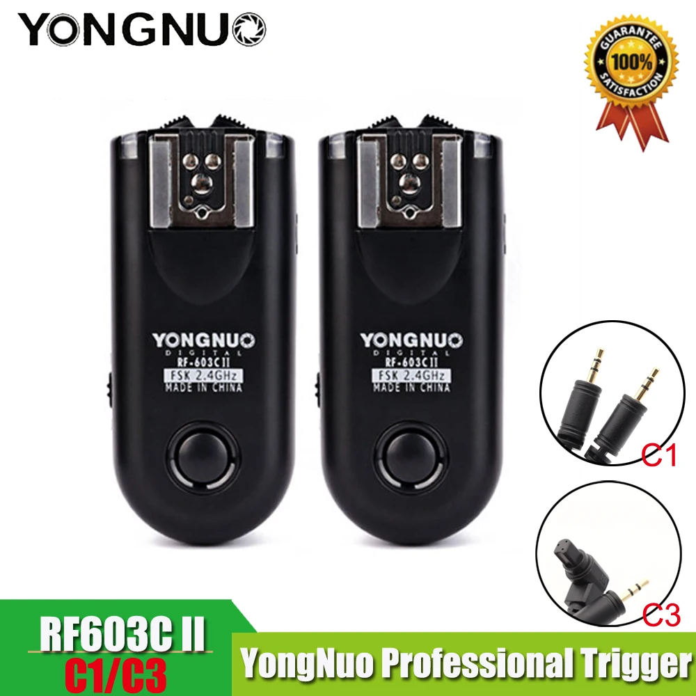 Светодиодная лампа для видеосъемки YONGNUO RF-603IIC1 RF603IIC3 YN603 триггер радио Беспроводной дистанционный триггер для вспышки для Canon 600D 700D 650D 1D 1DS 1DX 5DII 5diii 6D