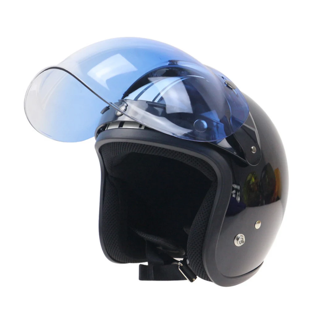 3-Snap Bubble щит козырек для Biltwell гринго и Бонанза мотоциклетный шлем с тремя кнопка-объектив Винтаж противотуманное зеркало стиль