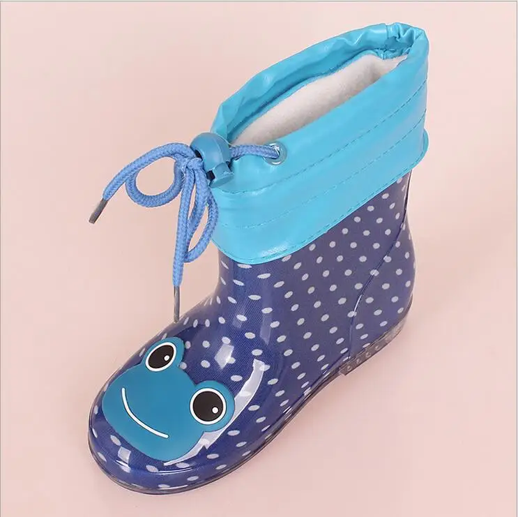 Детская непромокаемая обувь с героями мультфильмов; ботинки для мальчиков и девочек; Нескользящие Детские Водонепроницаемые студенческие водонепроницаемые ботинки; размеры 15-19 см