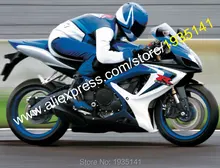 For Suzuki GSX-R600 GSX-R750 K6 06 07 GSXR600/750 2006 2007 Blue Black White Aftermarket Fairing (Injection molding)