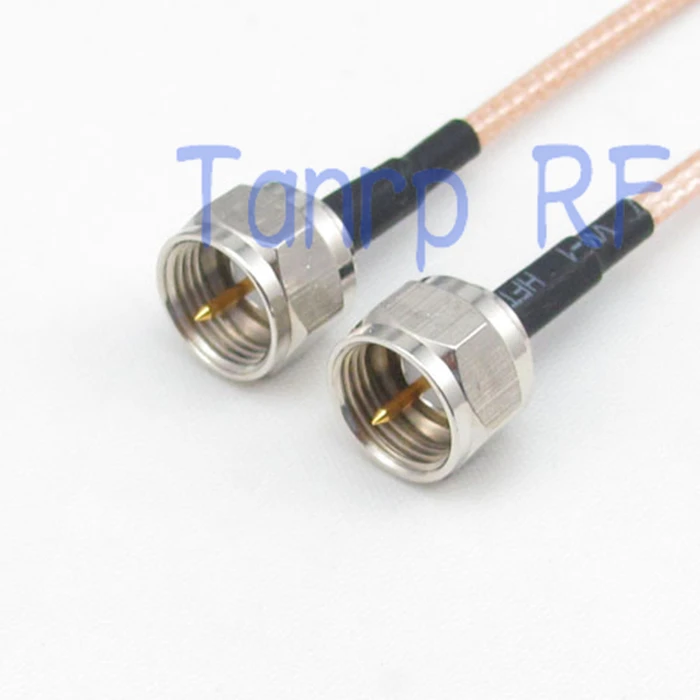 

20inch F male plug to F male plug RF adapter connector 50CM Pigtail coaxial jumper cable RG316 extension cord