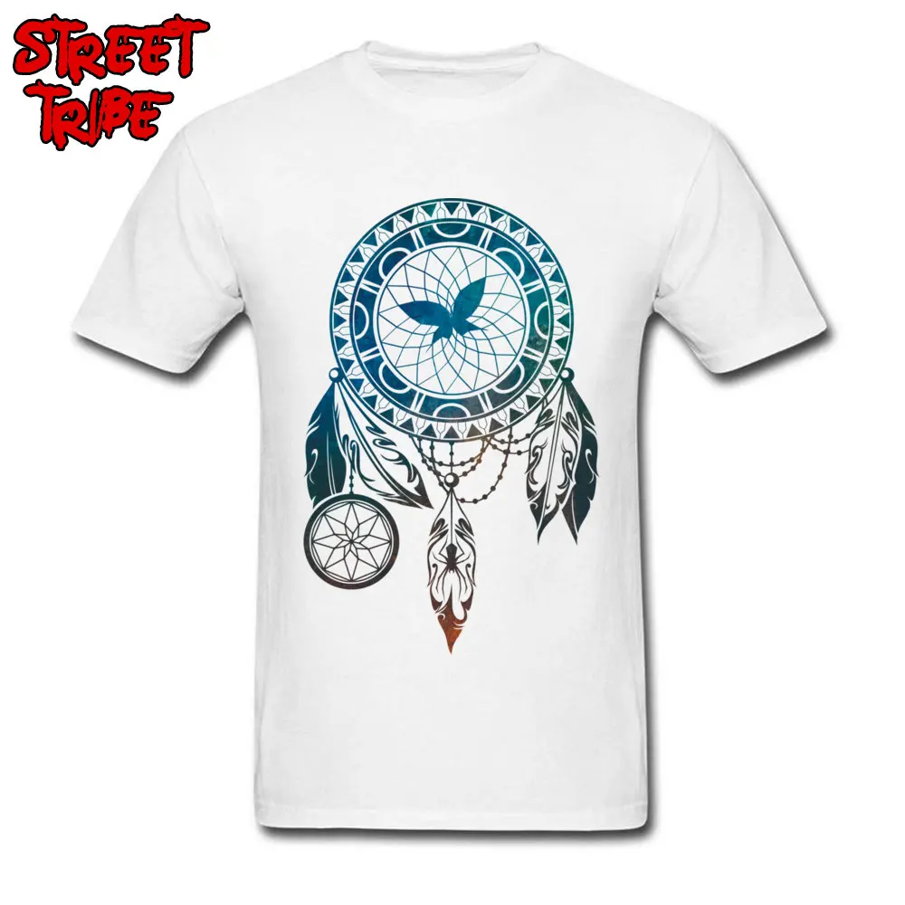 Men Top T-shirts Dream Catcher Design Tops Shirt 100% Cotton O Neck Short Sleeve Europe Tee Shirt Labor Day Drop Shipping Dream Catcher white
