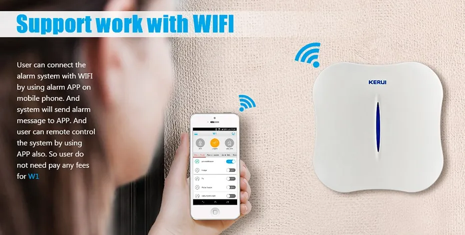 KERUI W1 Беспроводной охранных WiFi PSTN сигнализация Камера комплект мини-сигнализация устройства приложение Remote Управление