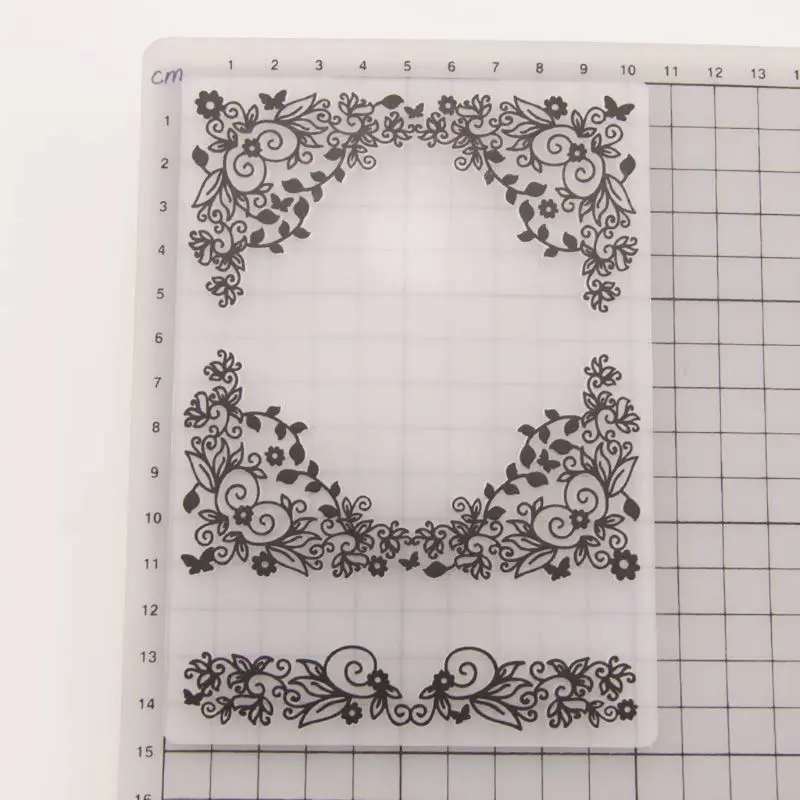 

Plastic Embossing Folder Template DIY Scrapbook Photo Album Card Flower Crafts--Y142