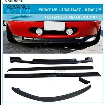 Fd Style Side Skirts For 90-97 Miata Gv Style Front Lip RS Style Rear Lip