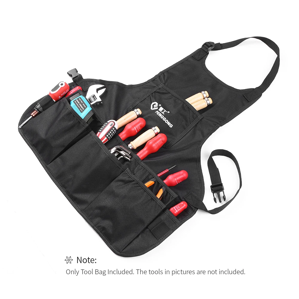 wooden tool chest Canvas Garden Tools Apron with Storage Pockets Men Women Gardeners Planting Accessory practical canvas garden tools soft tool bag