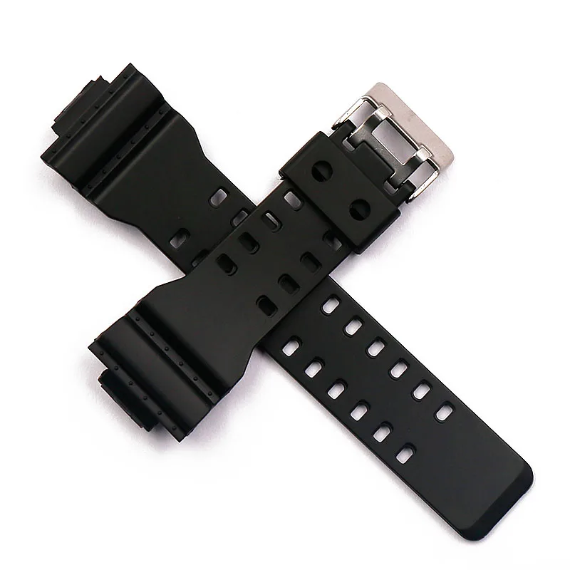 16mm rubber strap men's pin buckle sports waterproof silicone strap for Casio g-shock watch accessories female watch band