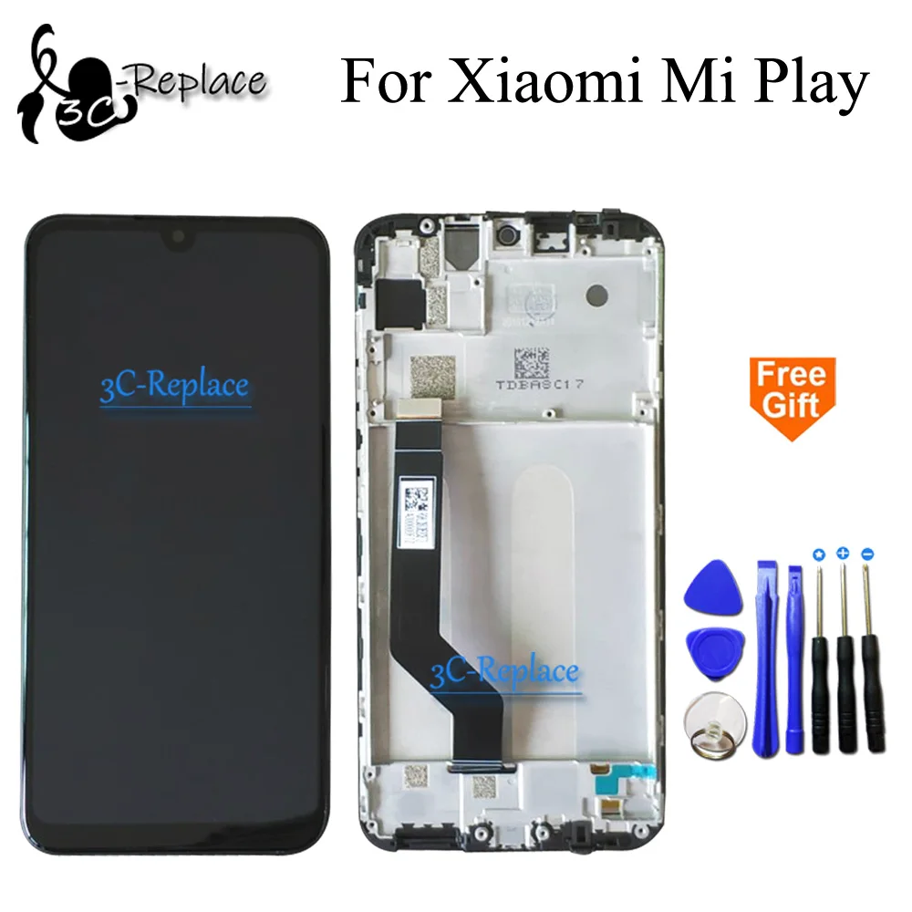 

High Quality Black 5.8 inch For Xiaomi Mi Play LCD Display Touch Screen Digitizer Assembly Replacement With Frame Free Tools