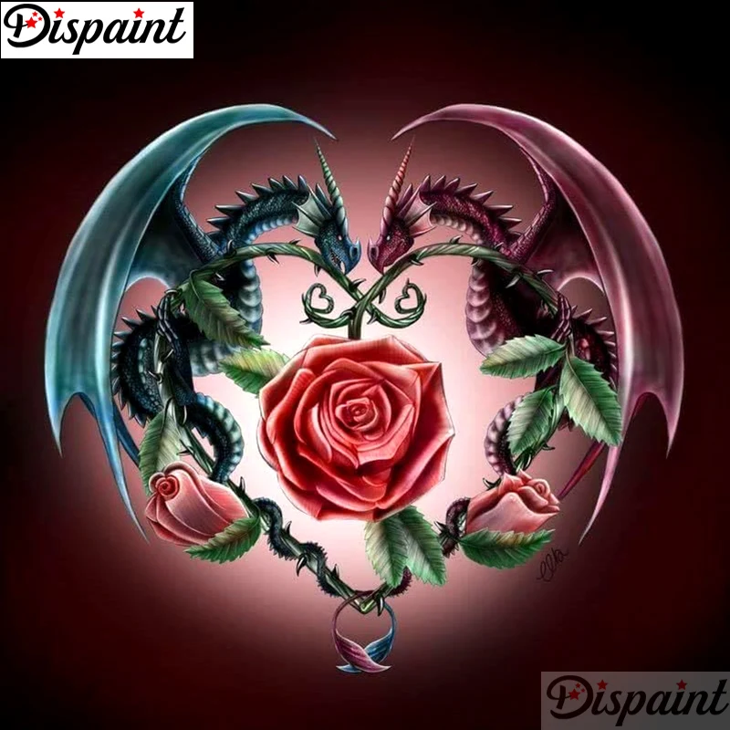 

Dispaint Full Square/Round Drill 5D DIY Diamond Painting "Cartoon dragon" Embroidery Cross Stitch 3D Home Decor Gift A11034