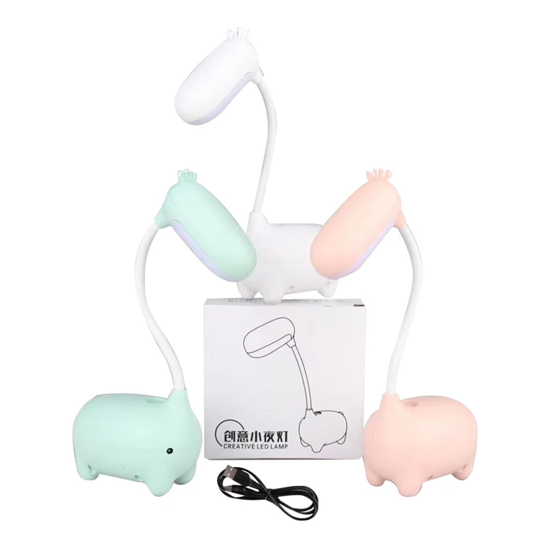 Creative Rechargeble Kids Led Desk Light 3W Cute Animals Lamp Bedroom Study Eyes Protection Light for Children Bedside Light (9)